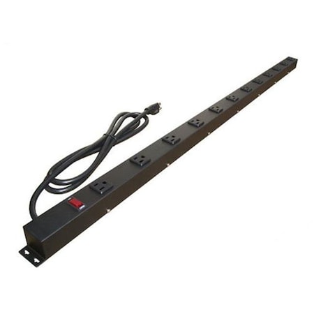 E-Dustry e-dustry EPS-4126V1 48 in. 12 Outlet Metal Power Strip EPS-4126V1